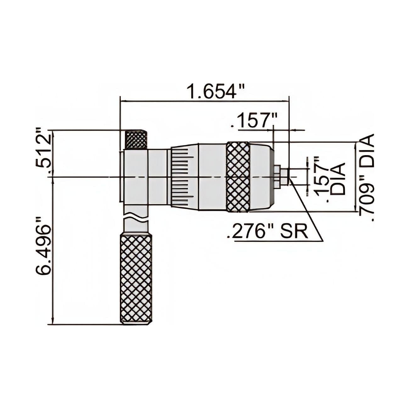 Insize Tubular Inside Micrometer 2-8" Range Series 3221-8 - Twin Eagle Imports