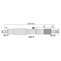 Insize Tubular Inside Micrometer 250-275mm Range Series 3229-275 - Twin Eagle Imports