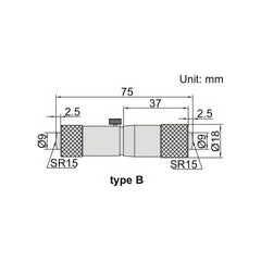 Insize Tubular Inside Micrometer 75-100mm Range Series 3229-100 - Twin Eagle Imports