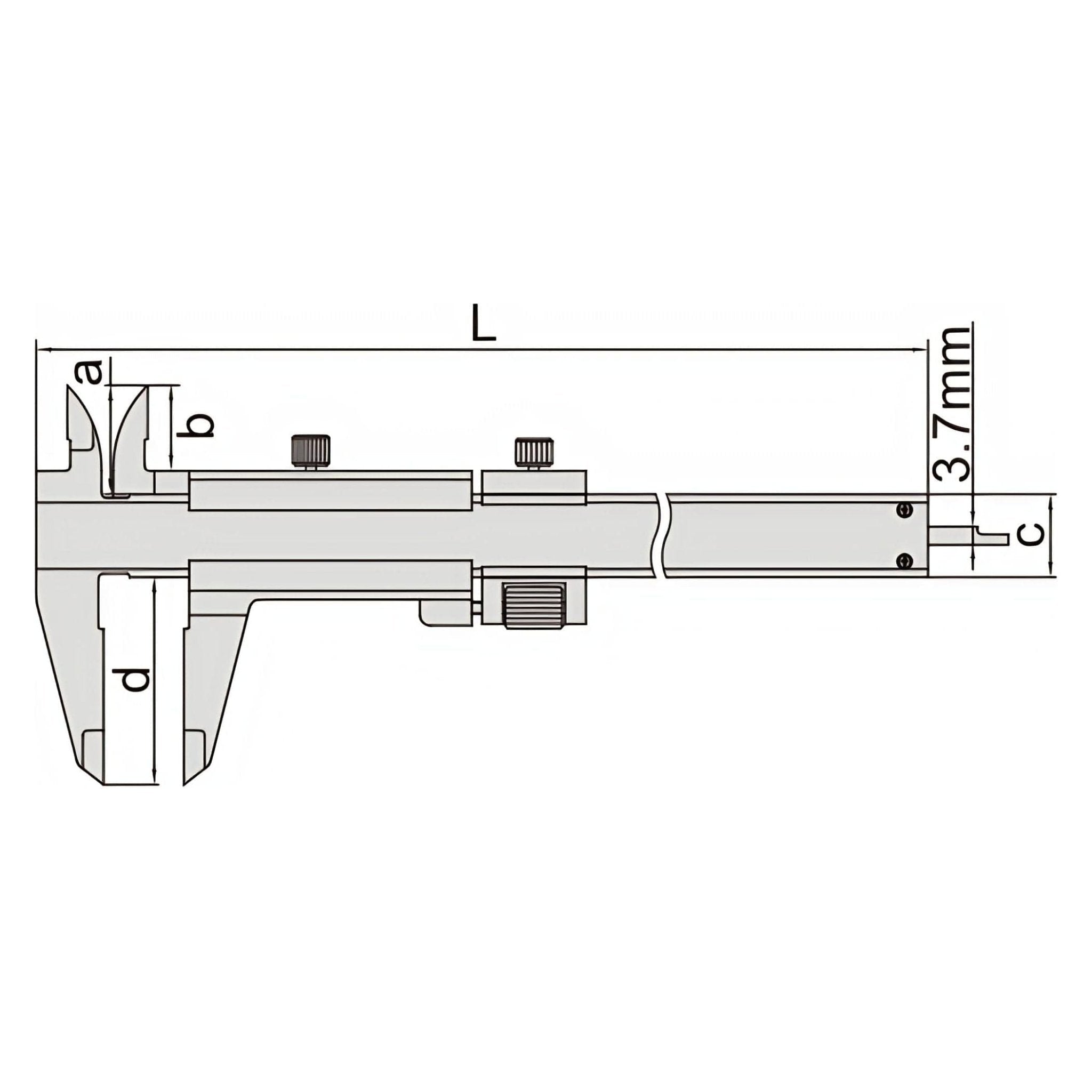 Insize Vernier Caliper 0-130mm/0-5" Range Series 1233-130 - Twin Eagle Imports