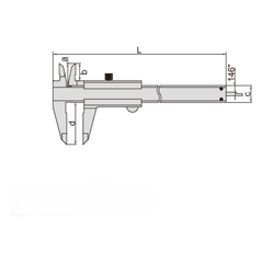 Insize Vernier Caliper 0-150mm/0-6" Range Series 1205-1502E - Twin Eagle Imports