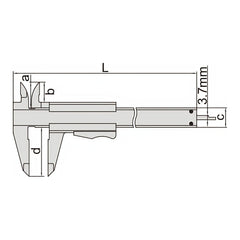 Insize Vernier Caliper 0-200mm/0-8" x 0.02mm Range Series 1223-2002 - Twin Eagle Imports