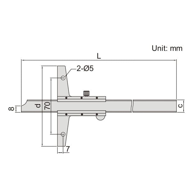 Insize Vernier Depth Gauge 0-1000mm Range Series 1247-1001 - Twin Eagle Imports