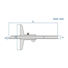 Insize Vernier Depth Gauge 0-150mm Range Series 1240-150 - Twin Eagle Imports