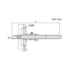 Insize Vernier Depth Gauge 0-150mm Range Series 1247-150 - Twin Eagle Imports
