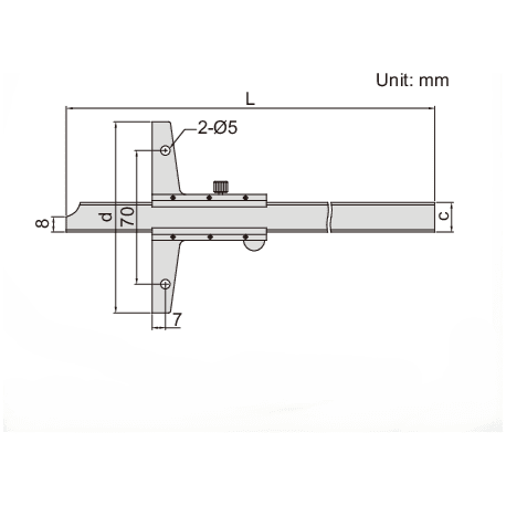 Insize Vernier Depth Gauge 0-300mm Range Series 1247-3001 - Twin Eagle Imports