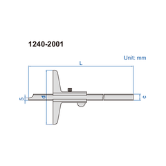 Insize Vernier Depth Gauge 0-500mm Range Series 1240-5001 - Twin Eagle Imports
