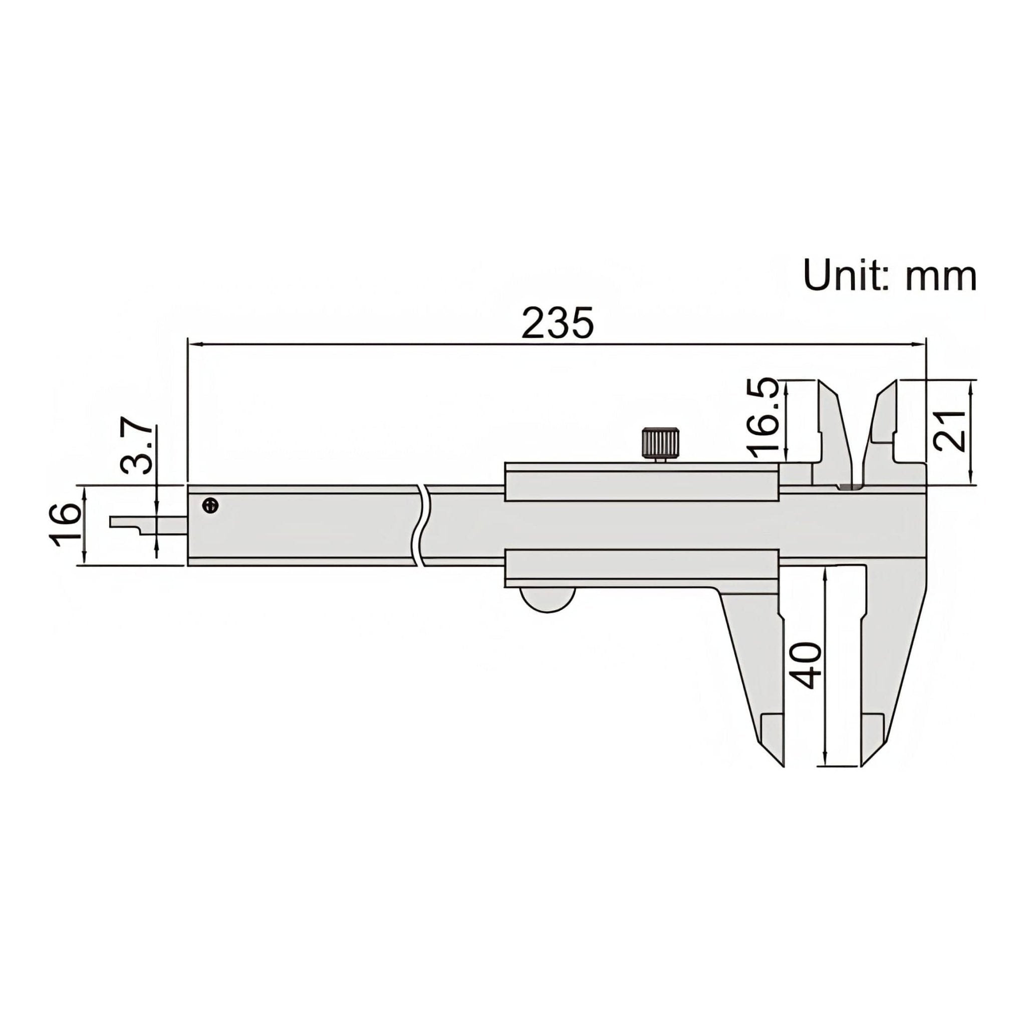 Insize Vernier Left Hand Caliper 0-150mm/0-6" Range Series 1239-1503 - Twin Eagle Imports