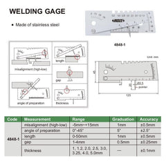 Insize Welding Gauge 4848-1 - Twin Eagle Imports