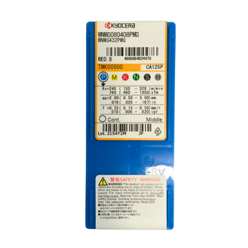 KYOCERA ASIA PACIFIC PTE LTD INSERT 10pc Kyocera WNMG080408PMG CA125P – Turning Insert (Medium-Roughing)