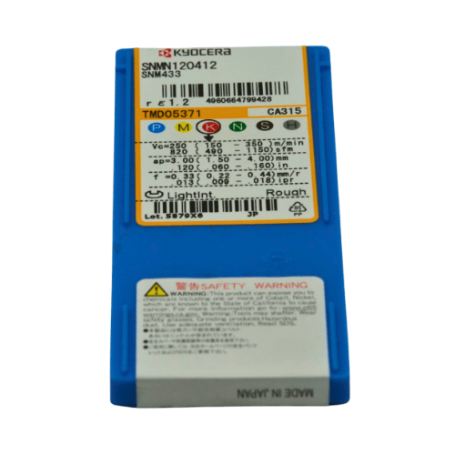 KYOCERA ASIA PACIFIC PTE LTD INSERTS 10pc Kyocera SNMN120412 CA315 – Turning Insert (Cast Iron, CVD Coated Carbide)