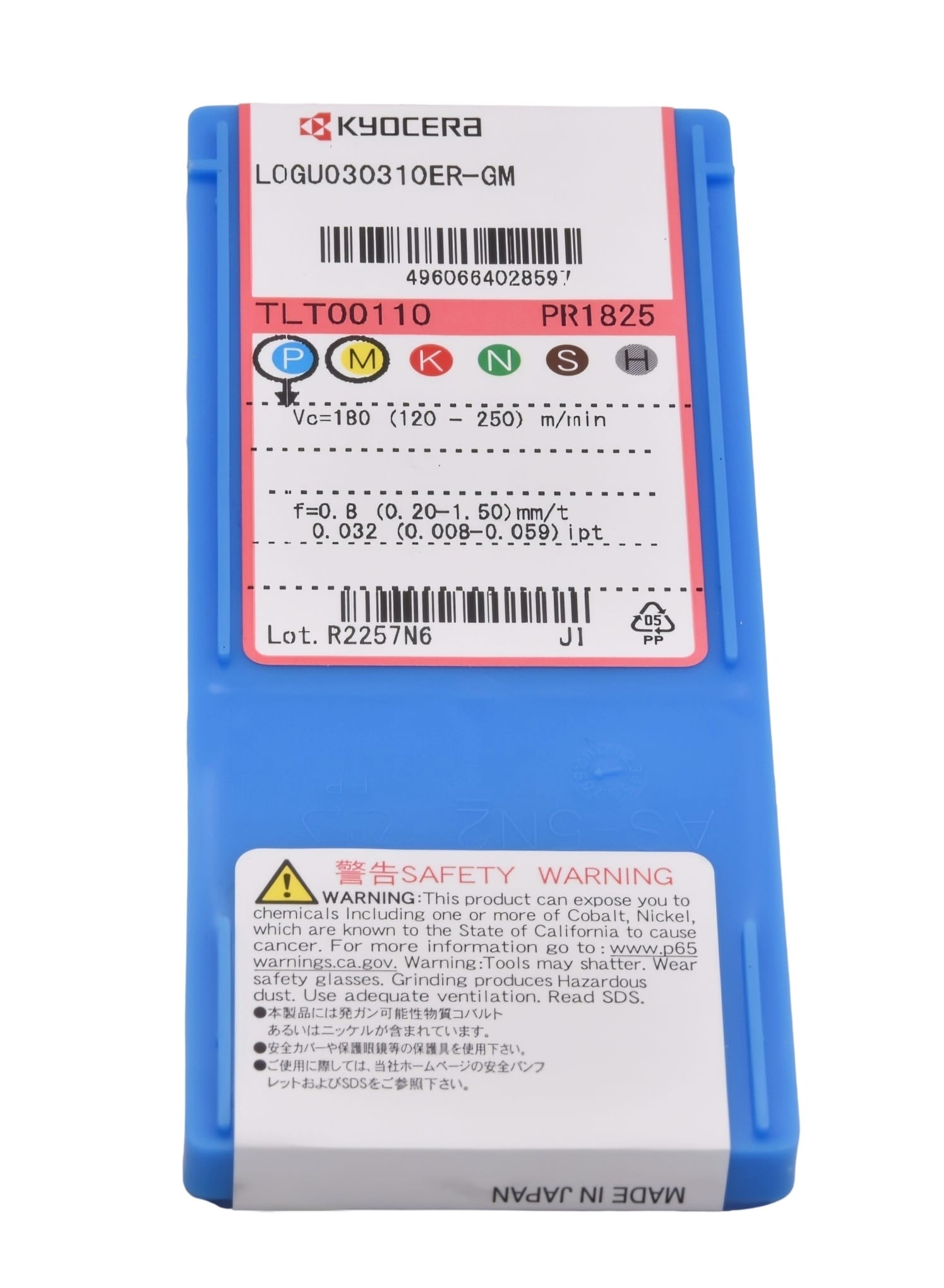 Kyocera INSERTS Kyocera MFH Mini Series - MFH16-S16-03-2TX Indexable Endmill - with 20x pcs LOGU030310ER-GM PR1825 Inserts