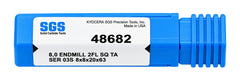 Kyocera SGS 48682 8mm 2 Flute Ti-NAMITE-A AlTiN Coated Carbide Square End Mill - Twin Eagle Imports