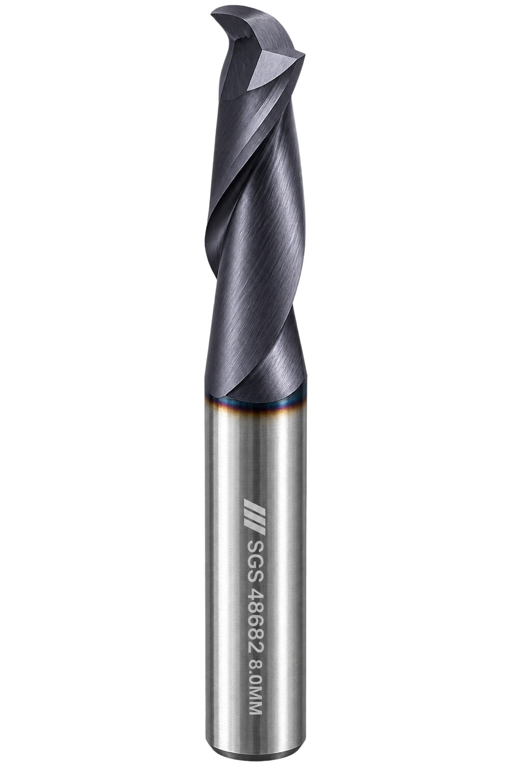 Kyocera SGS 48682 8mm 2 Flute Ti-NAMITE-A AlTiN Coated Carbide Square End Mill - Twin Eagle Imports