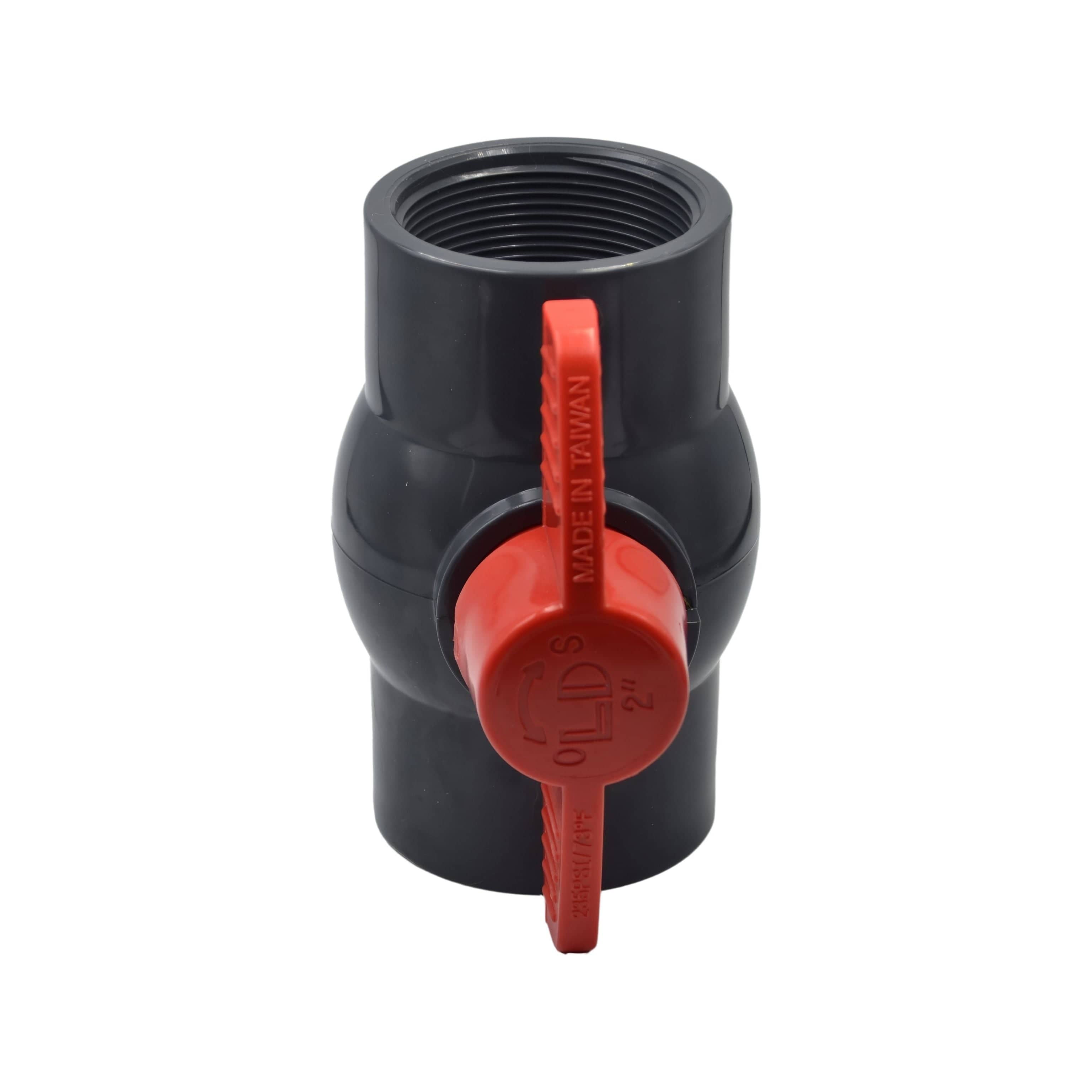 LD Valve Ball Valve 1pcs PVC Pipe Female/Female 2" BSP Thread Ball Valve