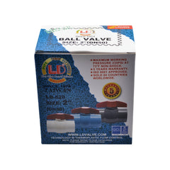 LD Valve Ball Valve 1pcs PVC Pipe Female/Female 2" BSP Thread Ball Valve