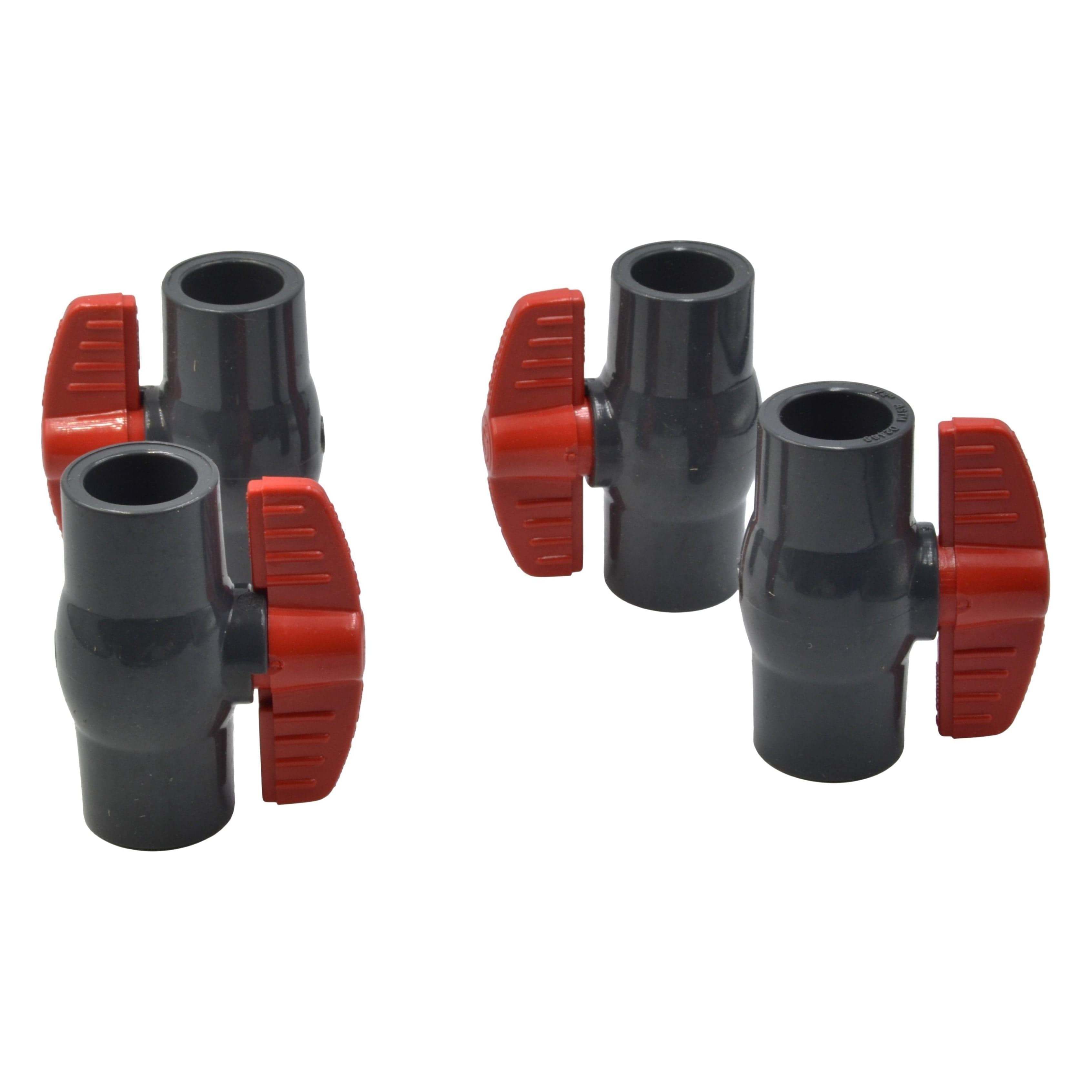 LD Valve Ball Valve x4 PVC Pipe Female/Female 1/2" Slip Join Ball Valve