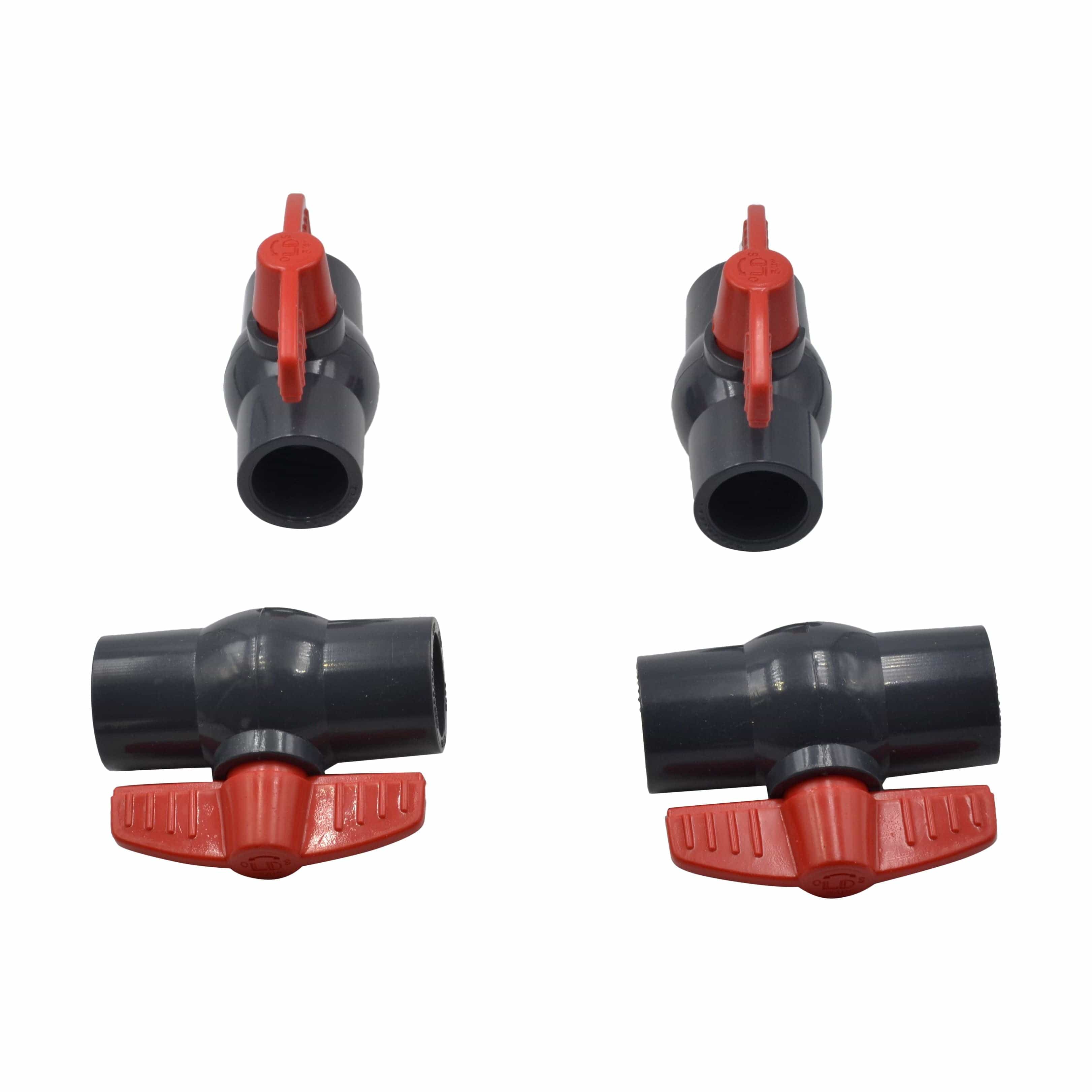 LD Valve Ball Valve x4 PVC Pipe Female/Female 3/4" Slip Join Ball Valve