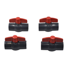 LD Valve Ball Valve x4 PVC Pipe Female/Female 3/4" Slip Join Ball Valve