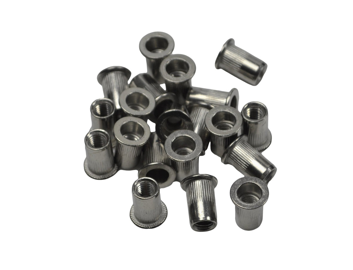 M6 Metric Zinc Plated Steel Nutserts Rivet Nuts Bulk Pack of 50 - Twin Eagle Imports