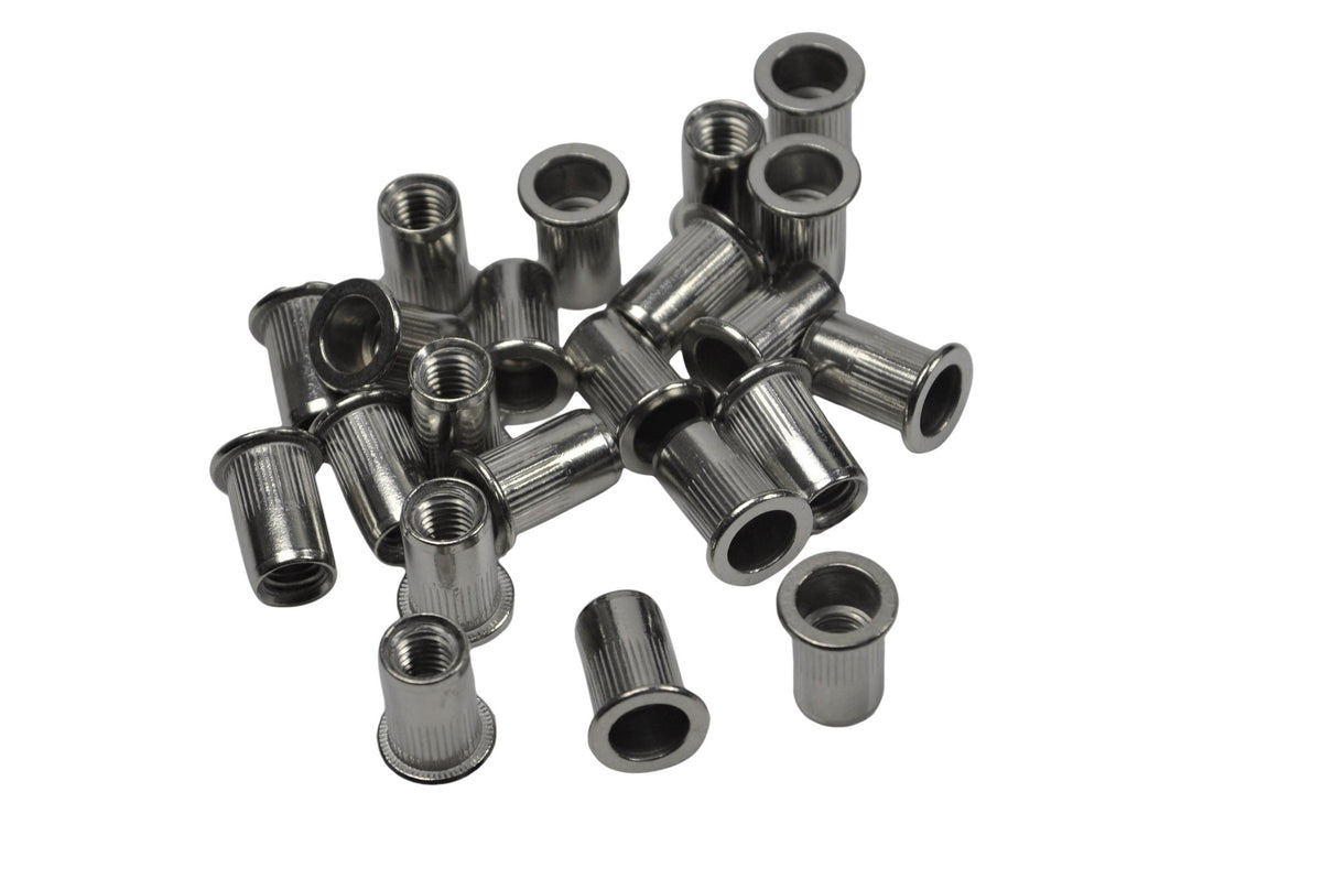 M8 Metric Zinc Plated Steel Nutserts Rivet Nuts Bulk Pack of 50 - Twin Eagle Imports