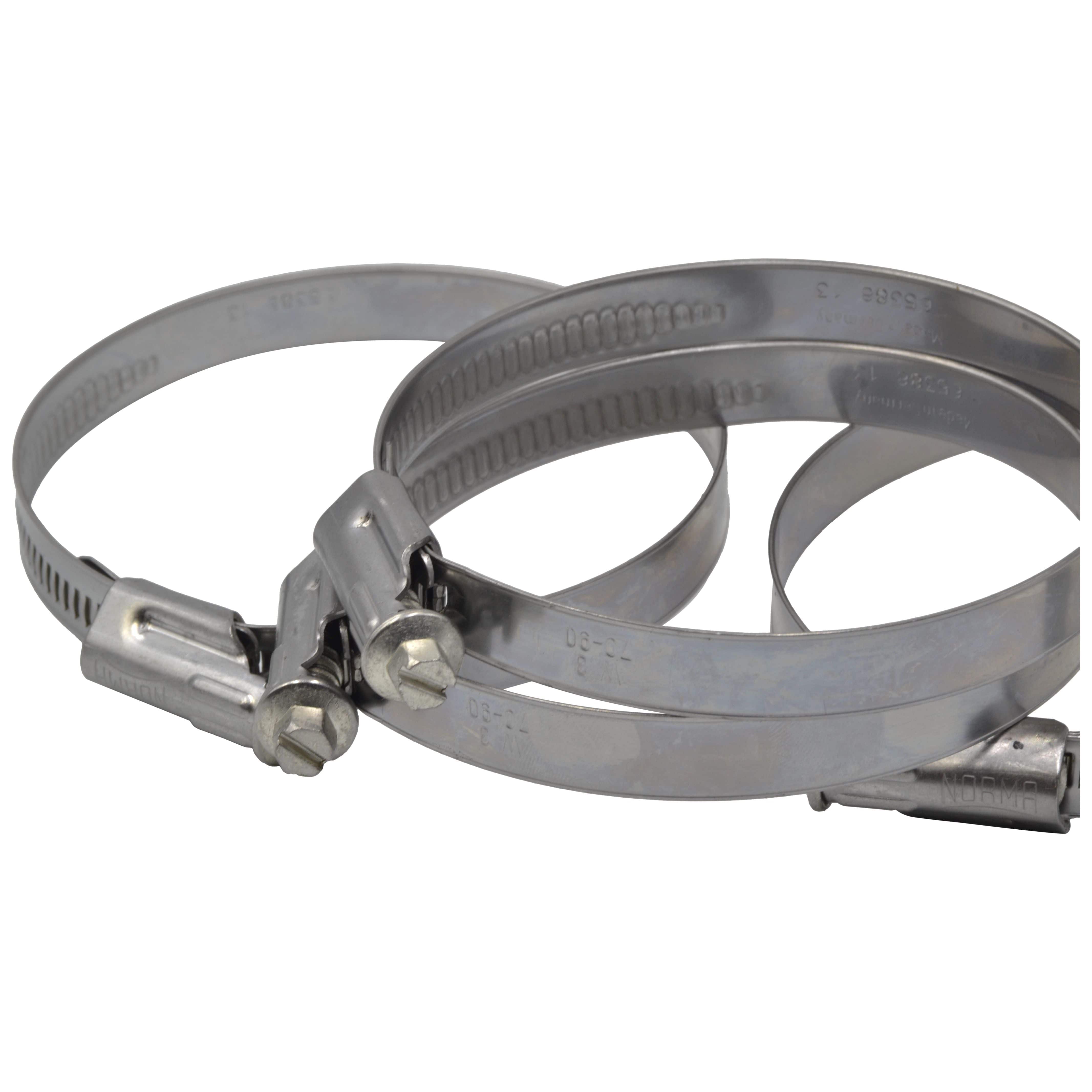 Norma Grab Kits 4 Piece Norma 304 Stainless Steel 70-90mm Worm Drive Hose Clamp