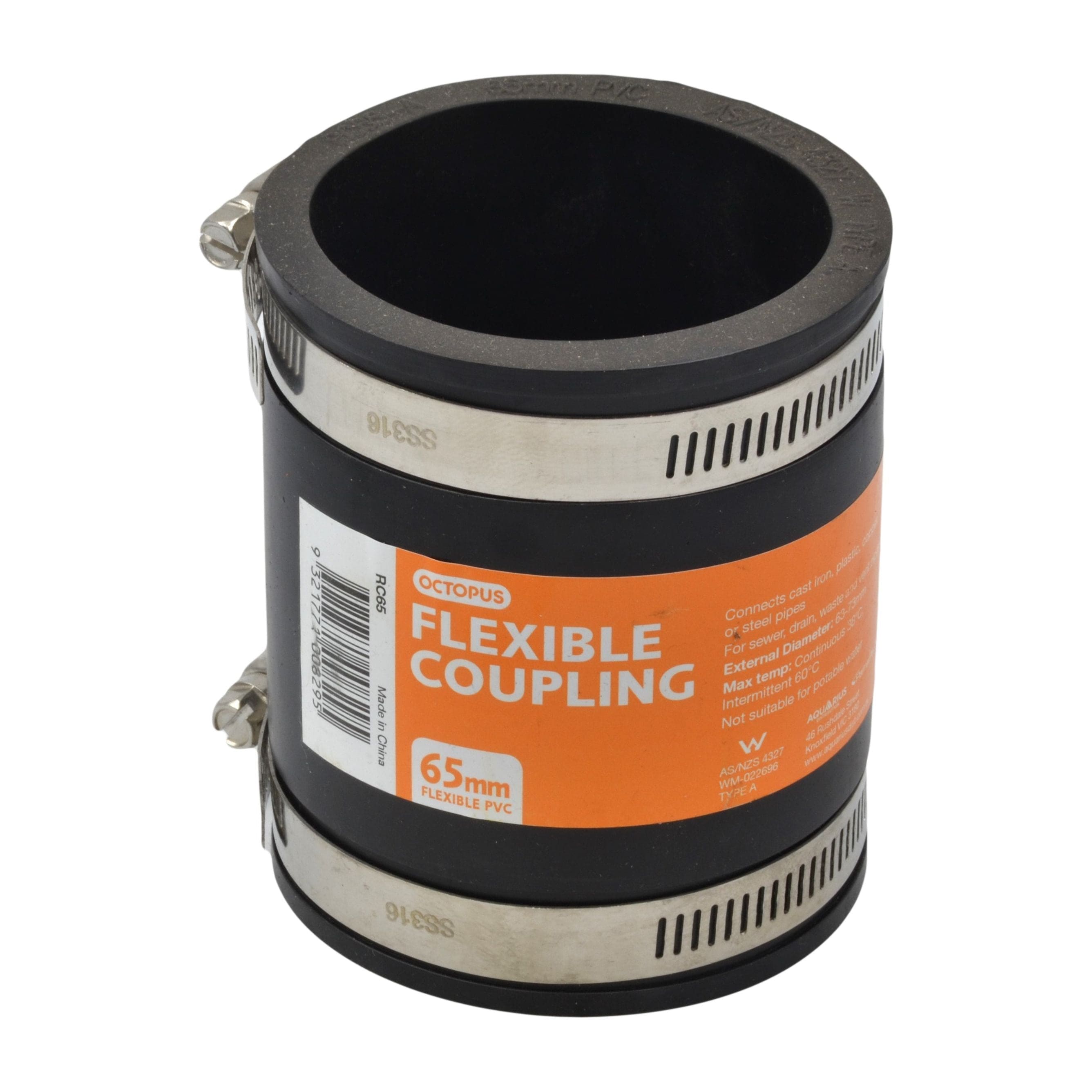 Octopus Flexible Connectors Octopus 65mm Type A PVC Flexible Quick Coupling Connector