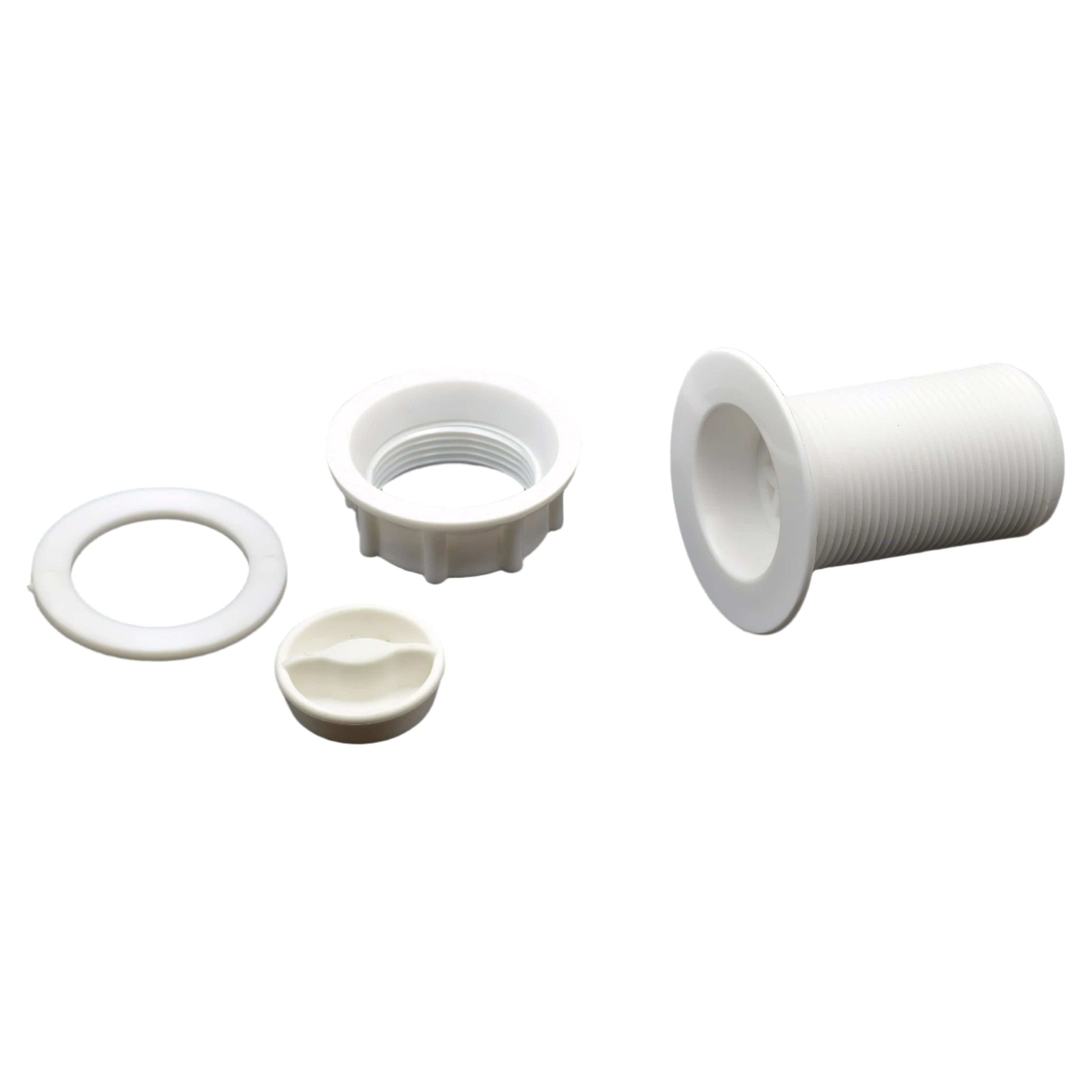 Plastec Drain Waste Extended 32mm White Plastic Body Plug and Waste Unit