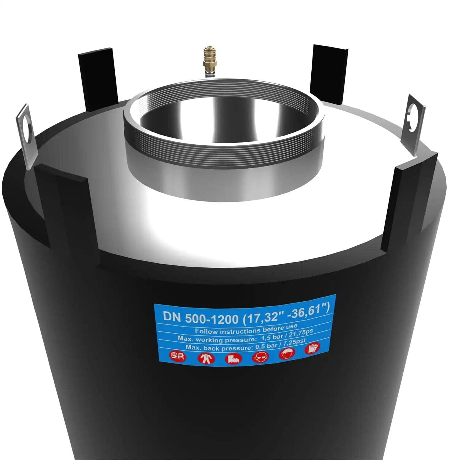 Plugline Expanding Plumbing Plug PLUGLINE 500-800 mm Multi Size Metal Core Inflatable Bypass Plug