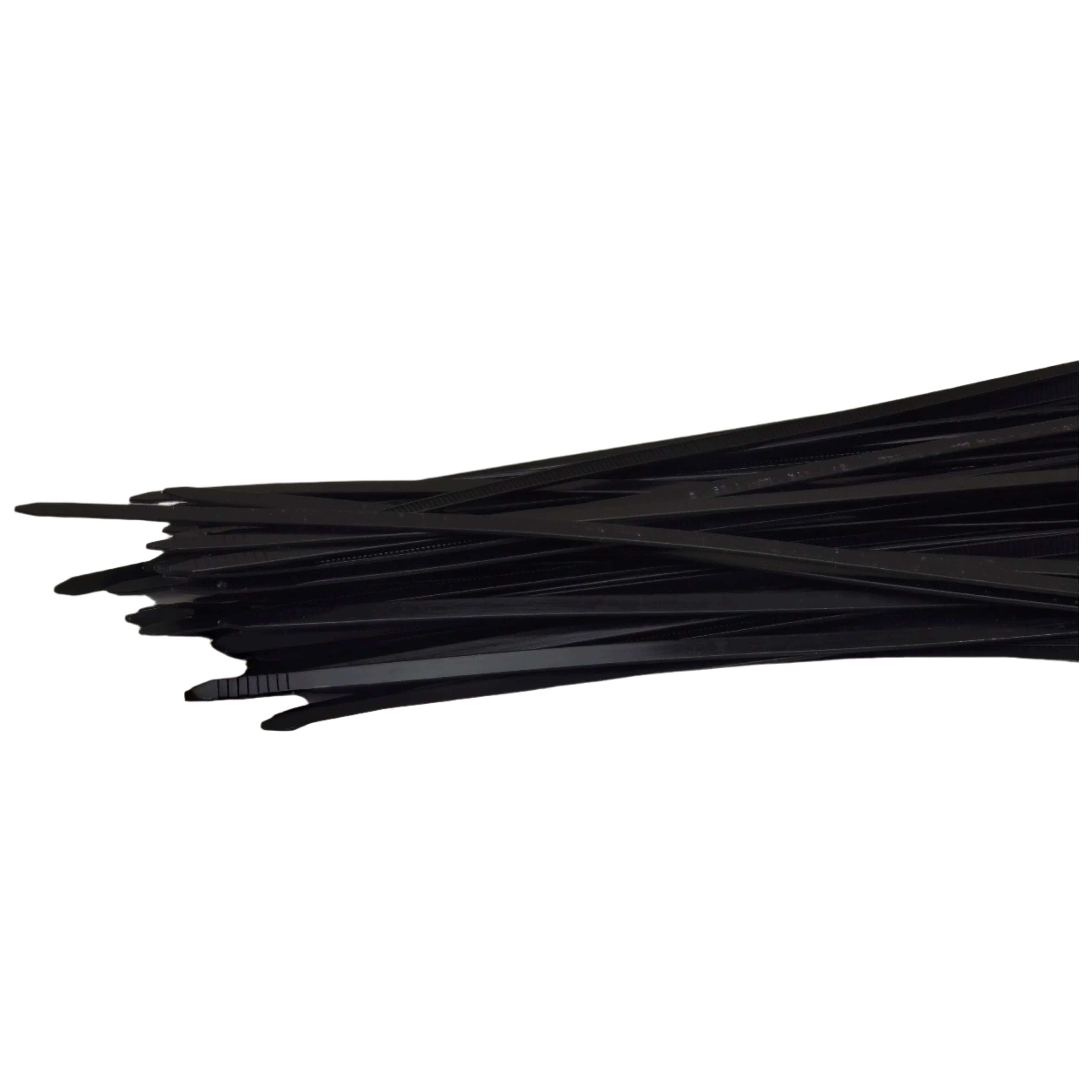 Raptor Cable Tie RAPTOR Black 370mm x 4.8mm Medium Duty Cable Ties, 100 Pack