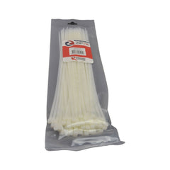 Raptor Cable Tie RAPTOR White 370mm x 4.8mm Medium Duty Cable Ties, 100 Pack