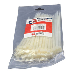 RAPTOR White 200mm x 4.8mm Medium Duty Cable Ties, 100 Pack - Twin Eagle Imports