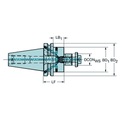 Sandvik BT50-SM22-100 – Shell Mill Holder (Ø22 mm Bore, BT50 Taper) - Twin Eagle Imports