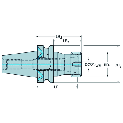 Sandvik Coromant BT50 ER32 Collet Chuck Holder - 100 mm - Twin Eagle Imports