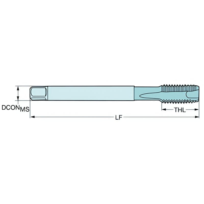 Sandvik HSS-E Blue Gun Nose PVD FeN coated Tap M24 X 3.0, DIN 376 Standard Shank - Twin Eagle Imports