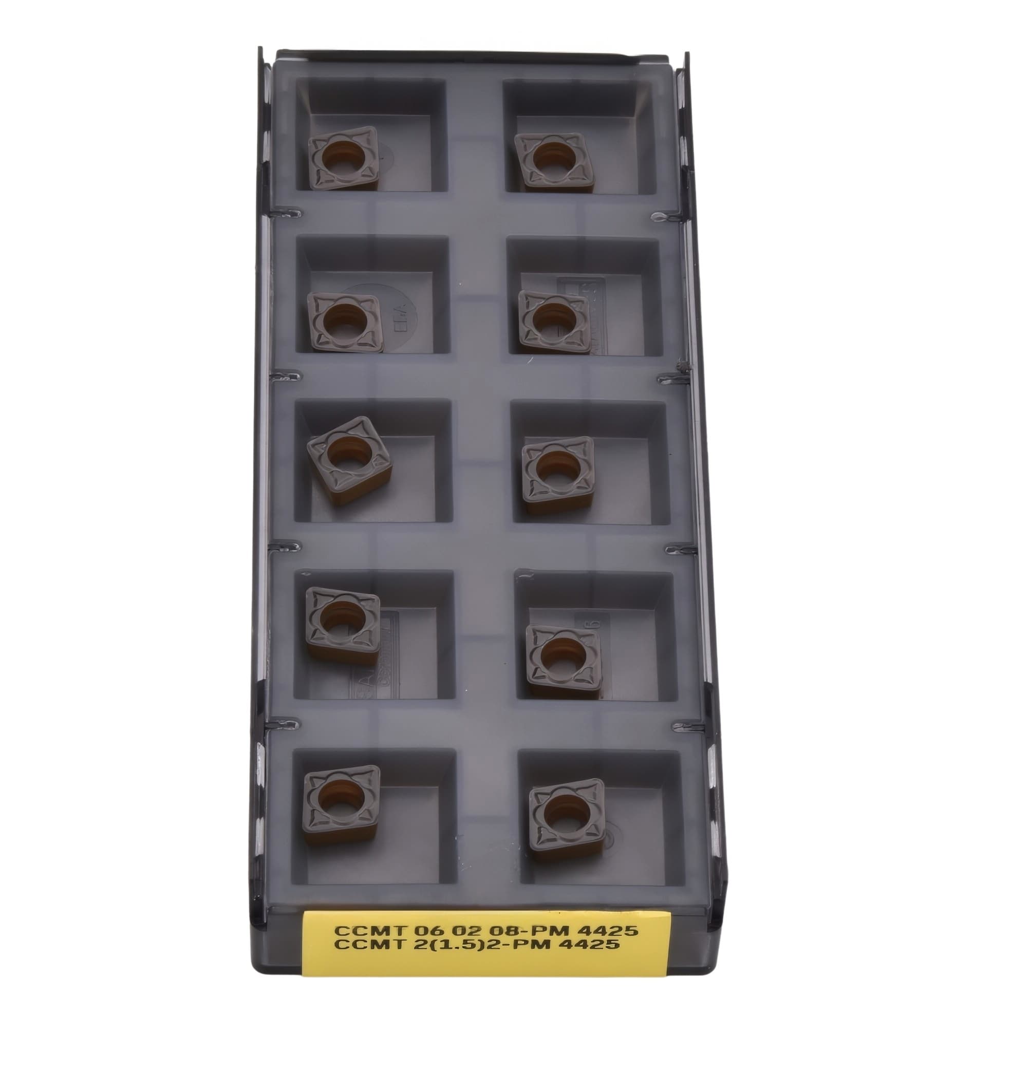 SANDVIK INSERTS 10pc Sandvik Coromant CCMT 06 02 08-PM 4425 Turning Insert (Suitable for Steel, Medium Chipbreaker)