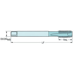 SANDVIK Taps & Dies Sandvik HSS-E Blue Gun Nose PVD FeN coated Tap M12 X 1.75, DIN 376 Standard Shank
