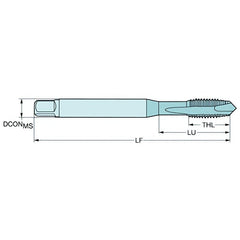 SANDVIK Taps & Dies Sandvik HSS-E Blue Gun Nose PVD FeN coated Tap M5 X 0.8, DIN 371 Reinforced Shank