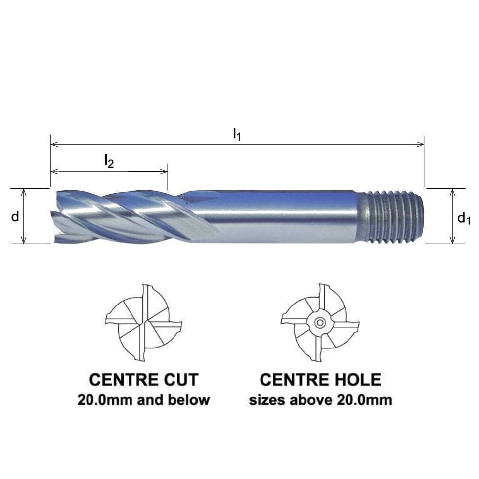 Somta 4 Flute 5/8 HSS-Co8 Multi-Purpose End Mill - Twin Eagle Imports