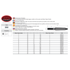 SOMTA Extension Socket Somta Series 282 – Extension Socket Mt3 - Mt4 (Female X Male)