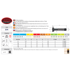 SOMTA MILLING CUTTERS Somta Series 371 – 18MM HSS-Co T-Slot Cutter