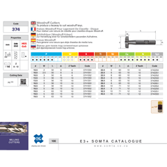 SOMTA MILLING CUTTERS Somta Series 374 – Woodruff Cutter 45.5x10.0mm