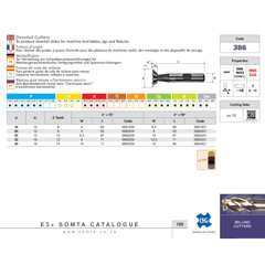 SOMTA MILLING CUTTERS Somta Series 386 – 20 x 45 HSS-Co Dovetail Cutter