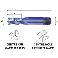 Somta Multi Flute 7mm HSS-Co8e Multi-Purpose End Mill - Twin Eagle Imports