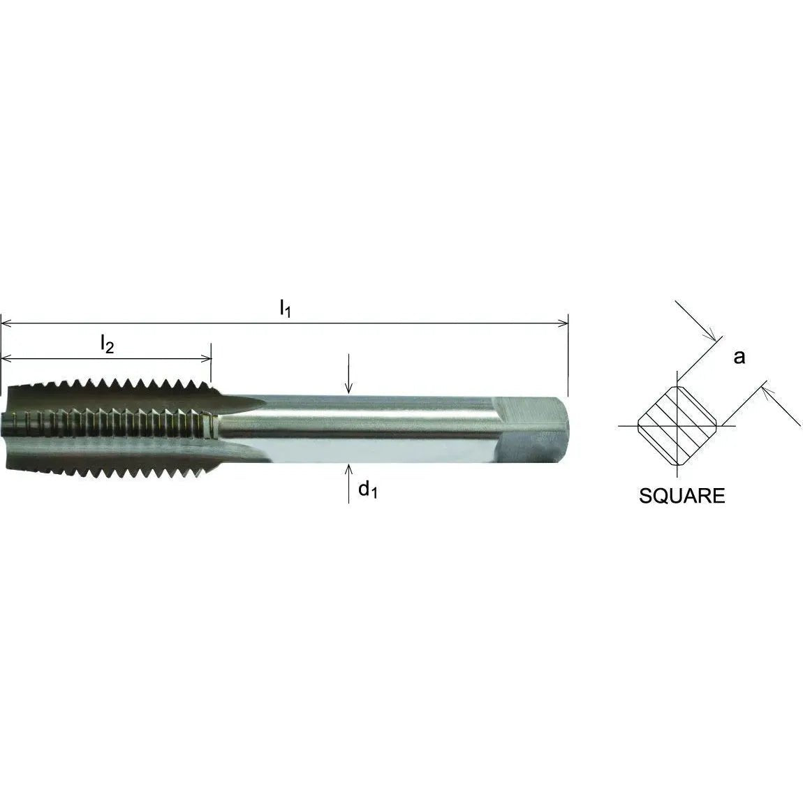 Somta Series 501 - HSS Straight Flute Short Hand Bottom (Finishing) Tap M30 x 3.5 - Twin Eagle Imports