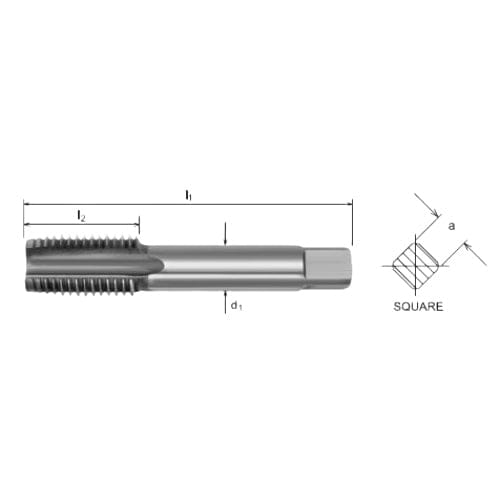 Somta Series 511 – Somta Series 511 – HSS Metric Fine Tap M20 x 1.5 Bottom (Short Hand Tap) - Twin Eagle Imports