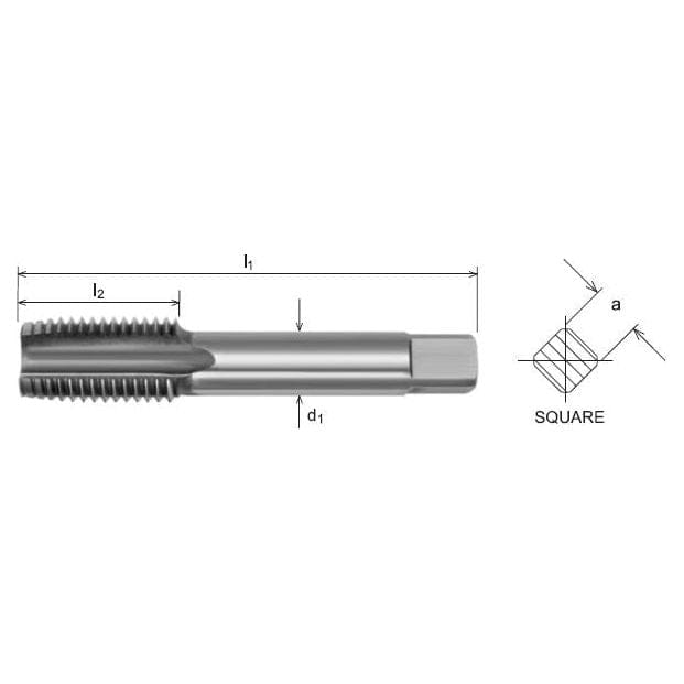 Somta Series 531 - HSS Straight Flute Short Hand Taper (First Tap) BSF 1/2" x 16 TPI - Twin Eagle Imports