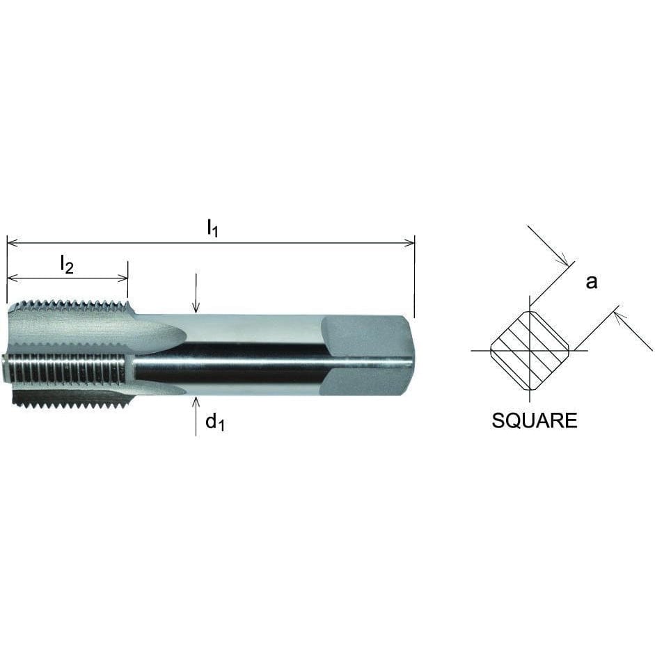 Somta Series 571 - HSS Straight Flute Parallel Pipe Taper (First Tap) BSP-G 3/8" x 19 TPI - Twin Eagle Imports