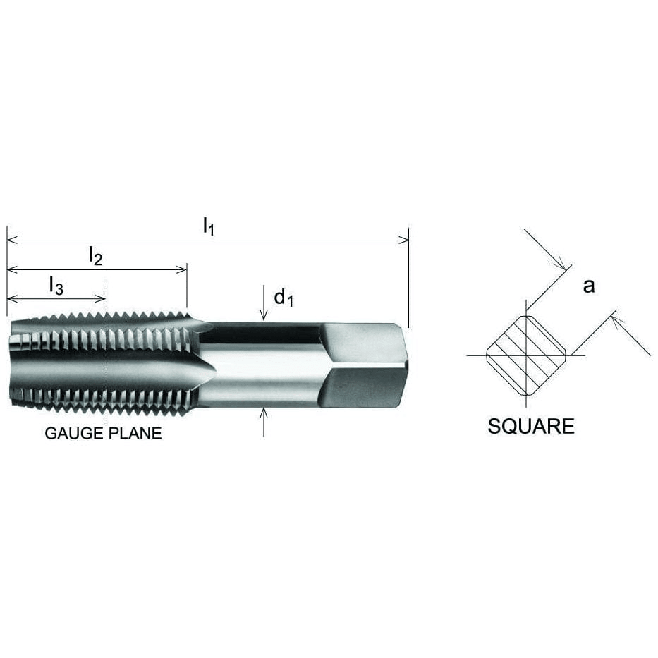 SOMTA - Series 585 HSS NPT Tap 1/8" (Straight Flute Taper Pipe Bottom Finishing) - Twin Eagle Imports