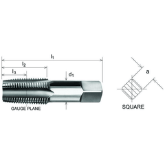 SOMTA - Series 585 HSS NPT Tap 3/4" (Straight Flute Taper Pipe Bottom Finishing) - Twin Eagle Imports